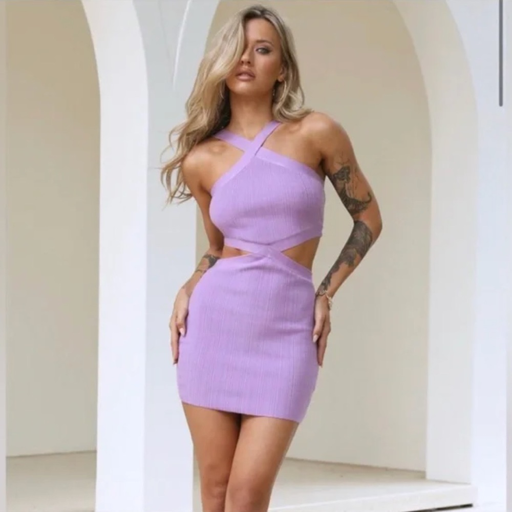 Hello Molly Icy Heart Lilac Dress